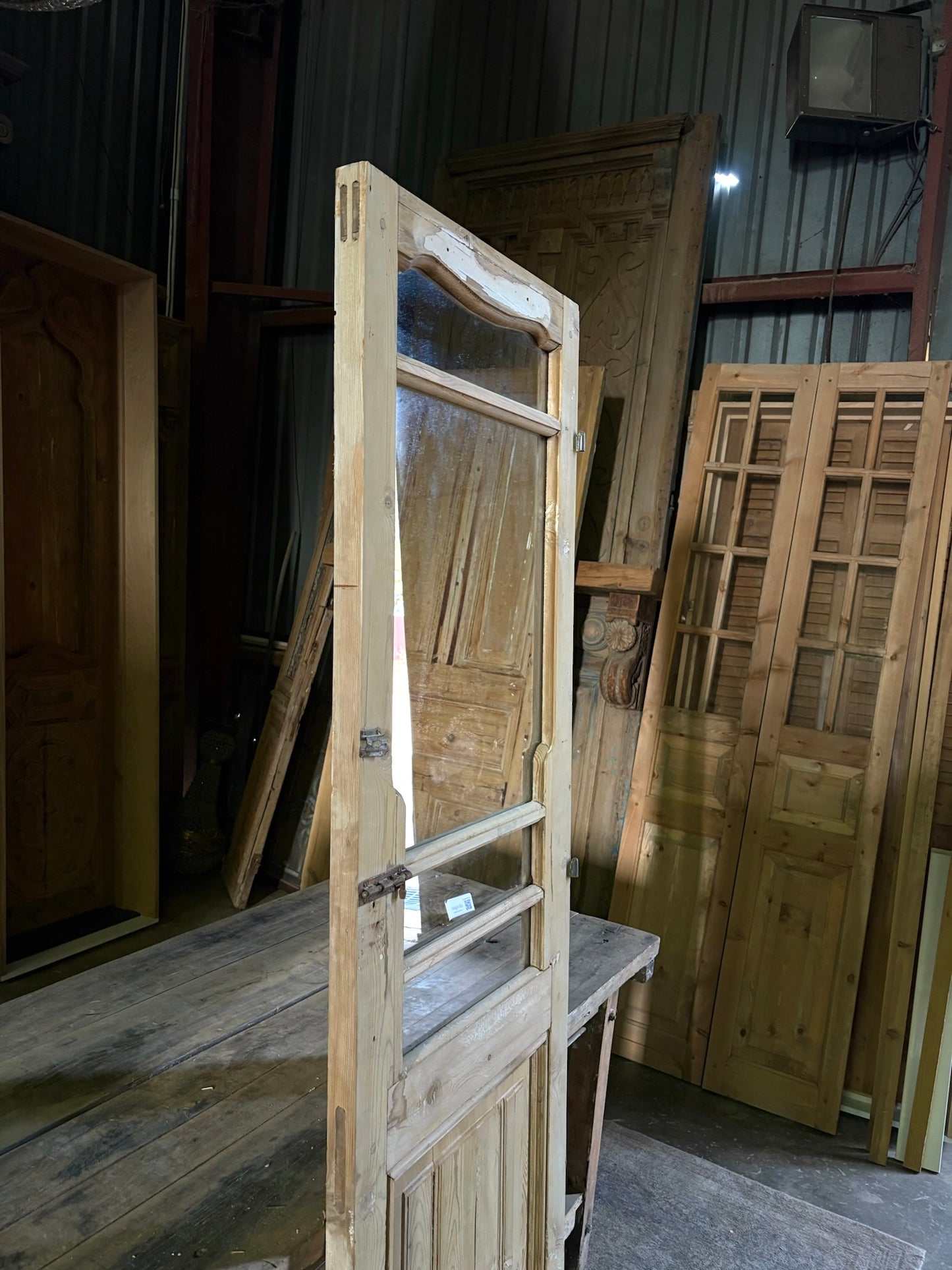 European Antique Glass Single Door - 24.5x85.5 - L67