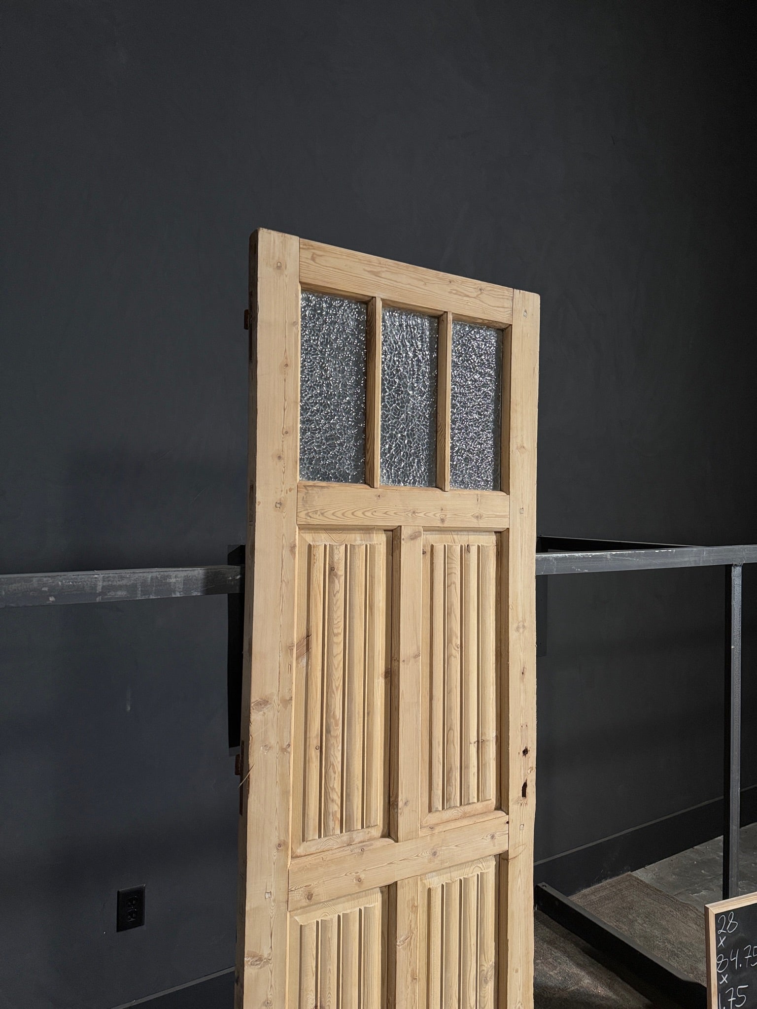 Antique Fluted 3 Lite Single Door - 28x84.75 - N78