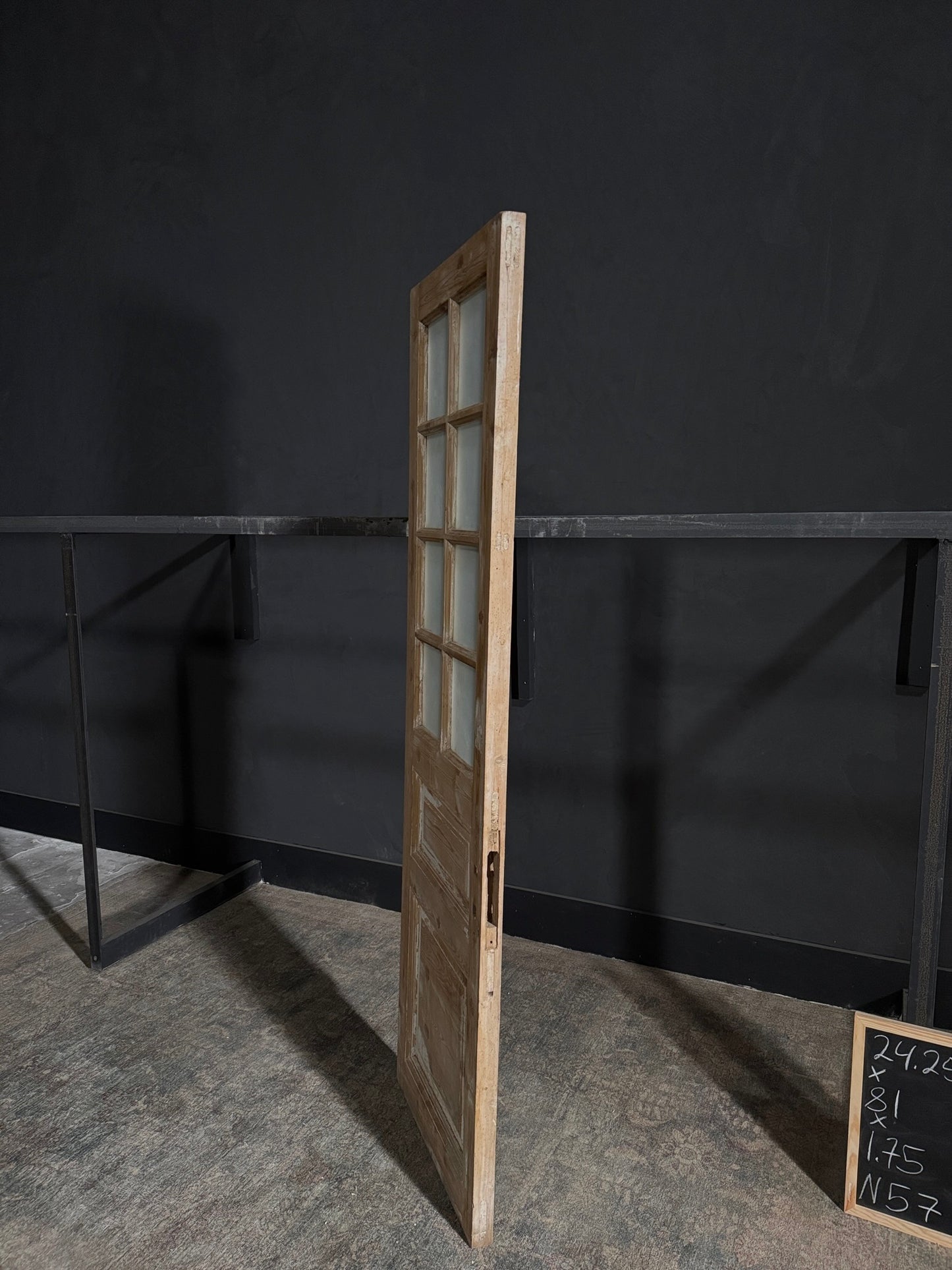 Antique Glass 8 Lite Single Door - 24.25x81 - N57