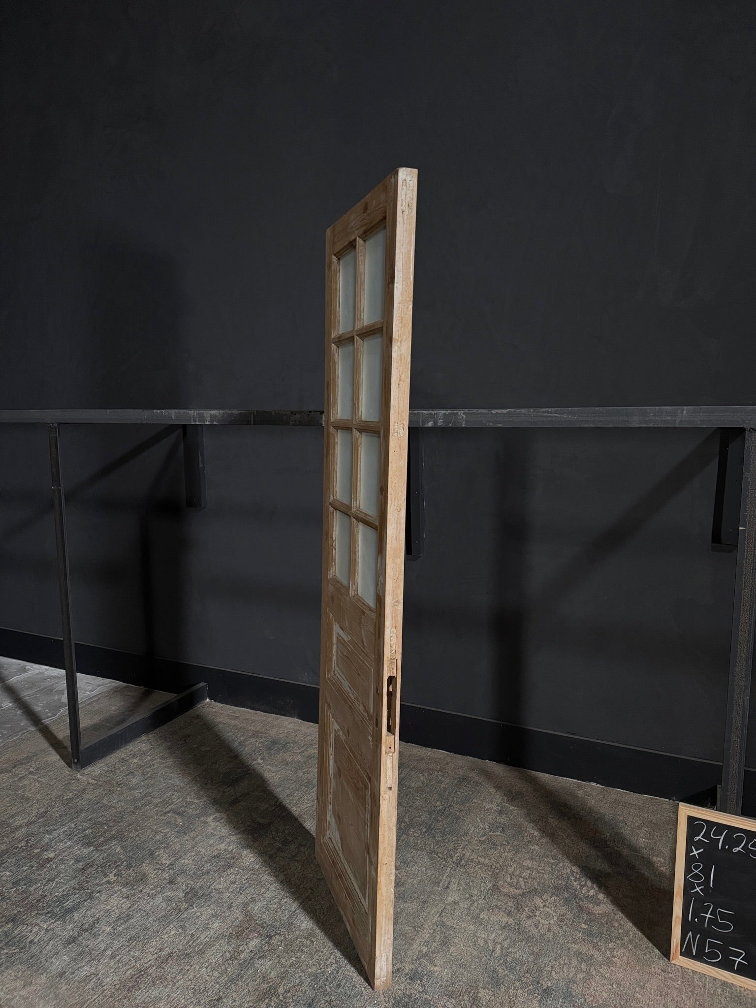 Antique Glass 8 Lite Single Door - 24.25x81 - N57
