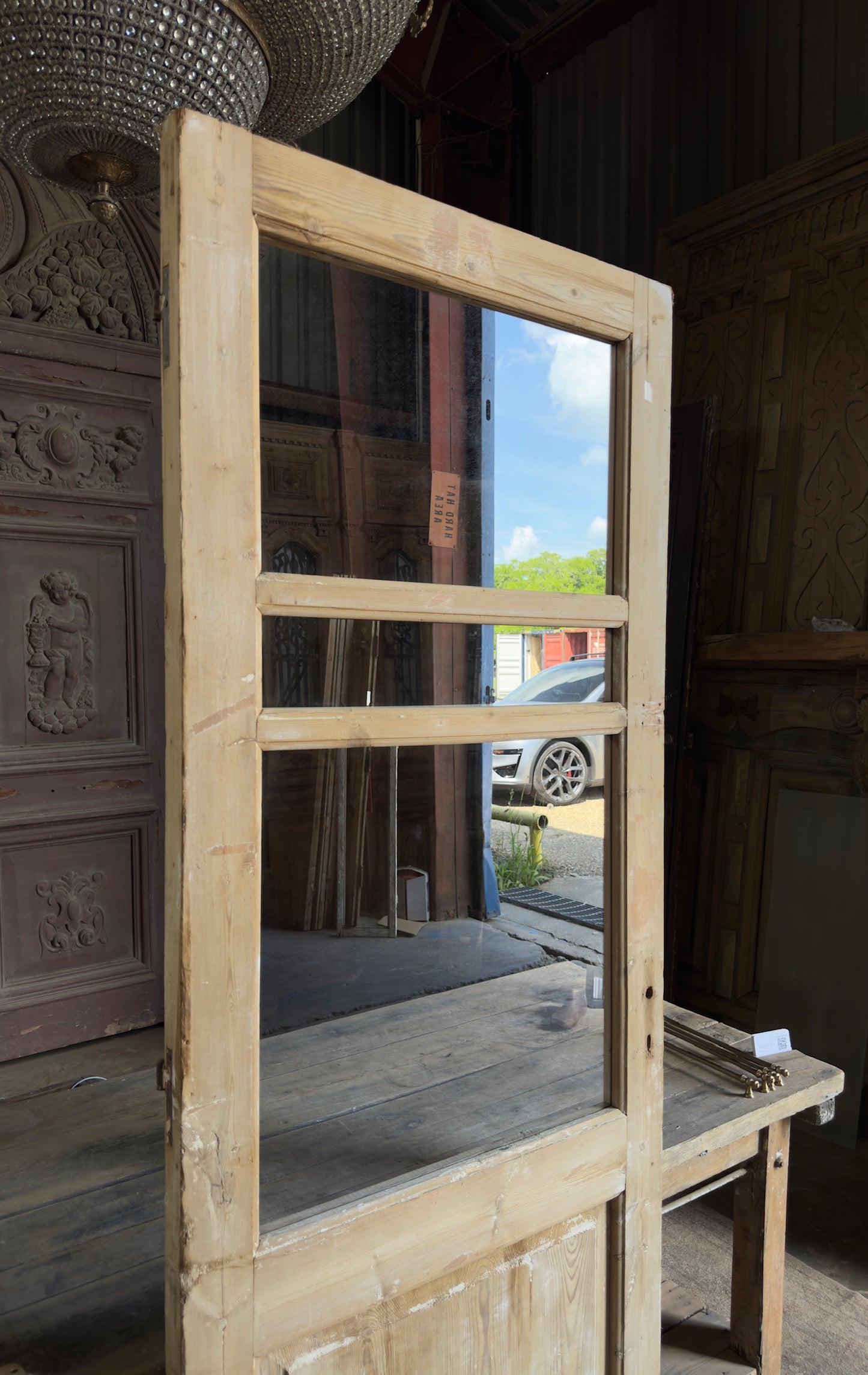 Antique Glass 3 Lite Single Door - 30.75x85.25 - L603
