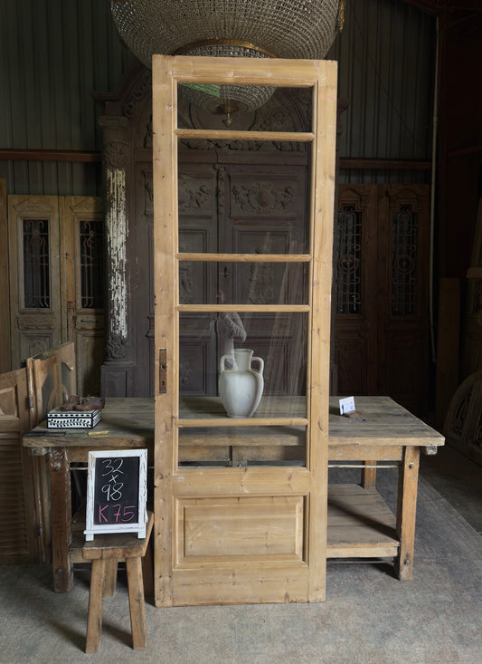 5 Lite Antique Glass Single Door - 32x98 K75