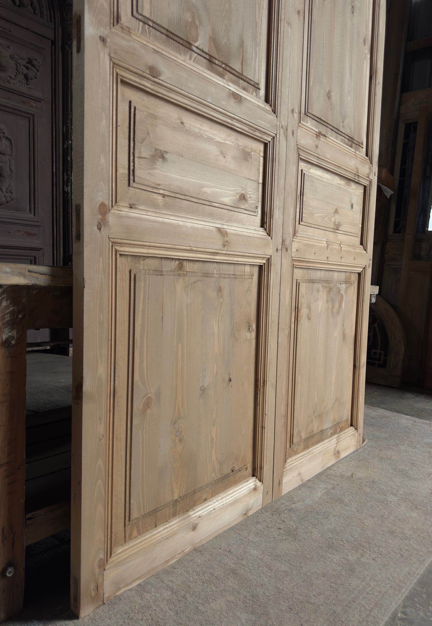 Handcrafted 3 Panel Solid French Doors - 60x96 L41