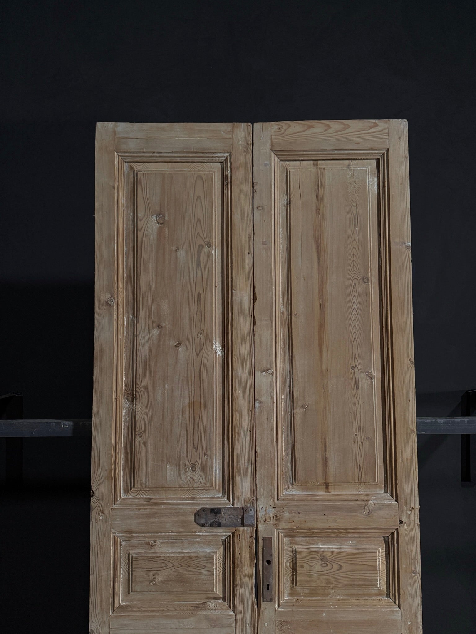 Antique Iron 3 Panel Double Doors - 43x101 - N25