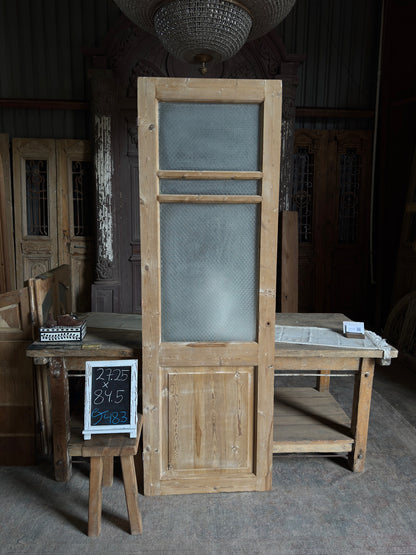 19th Century Antique Glass Door - 27.25x84.5 J483