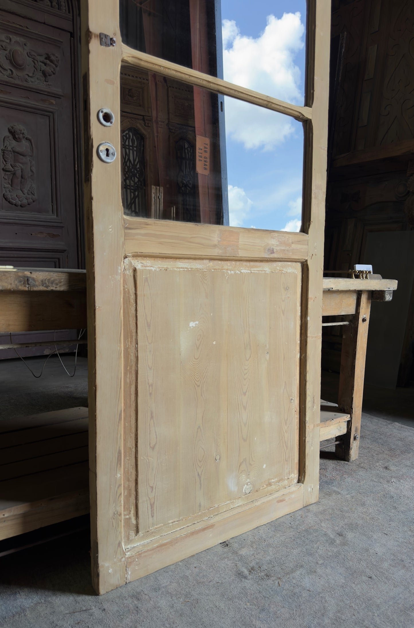 Antique Glass 3 Lite Single Door - 32.5x84.25 - L596