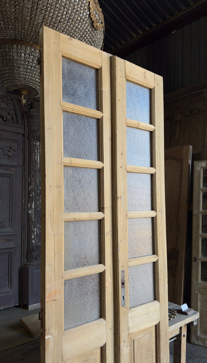 10 Lite European Antique Glass French Doors - 35.25x100 - L208