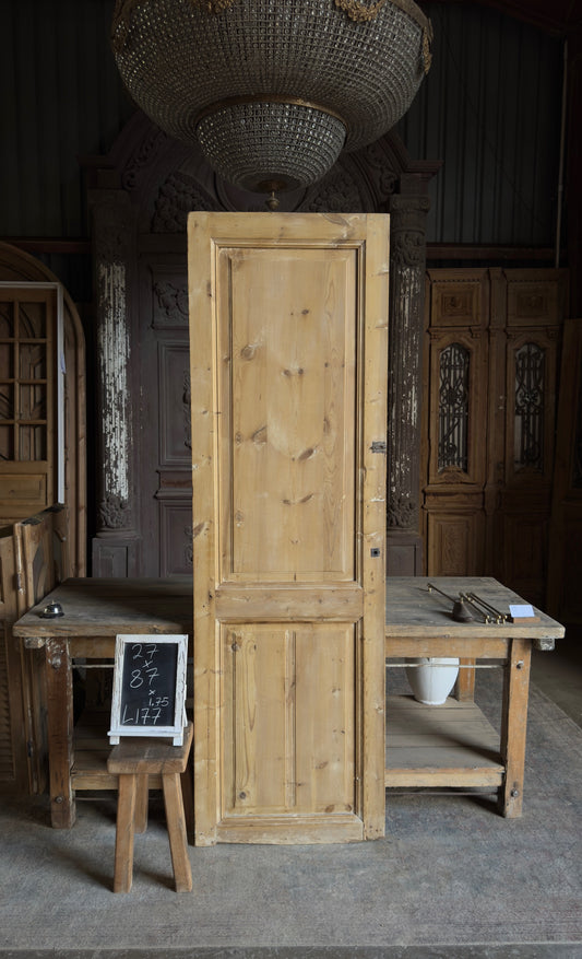 2 Panel Single Solid Antique Door - 27x87 - L177