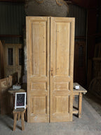 3 Panel Antique Solid French Doors - 45x100 K43