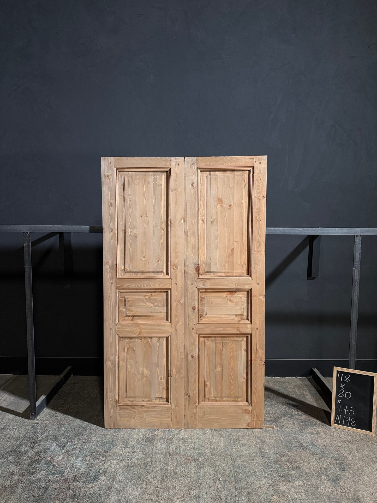 Handcrafted 3 Panel Solid French Doors - 48x80 - N198