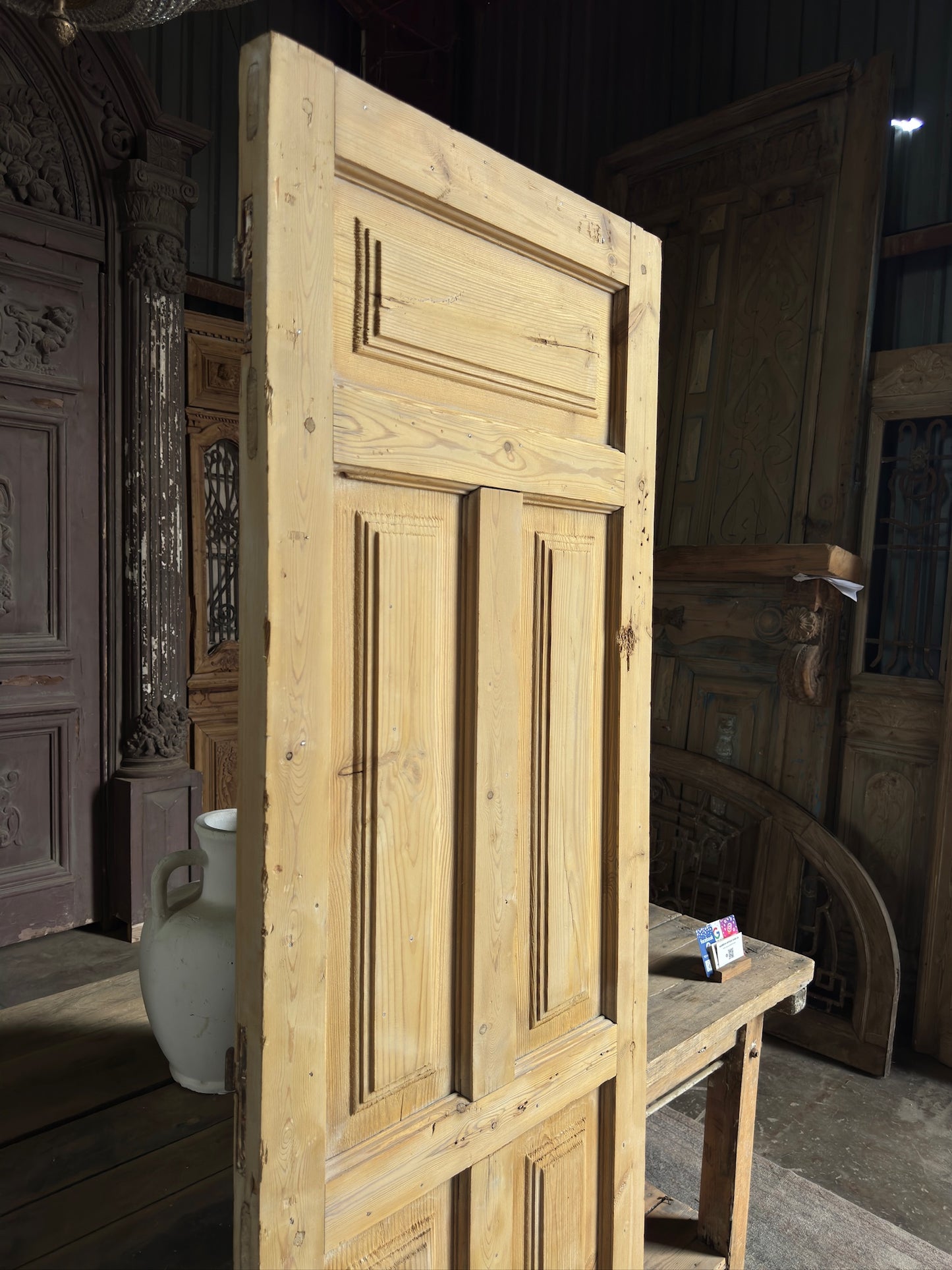 5 Panel Single Solid Antique Door - 25x78.5 K229
