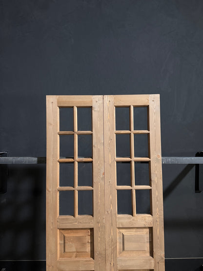 Handcrafted 8 Lite Glass French Doors - 36x80 - N205