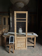 Single Antique Glass Door - 27.5x82 J358