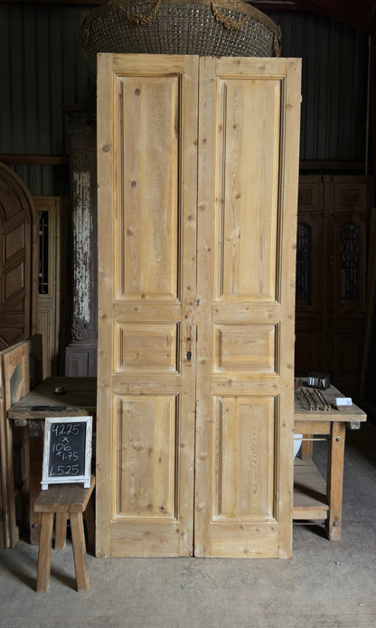 Antique 3 Panel French Doors - 42.25x106 - L525