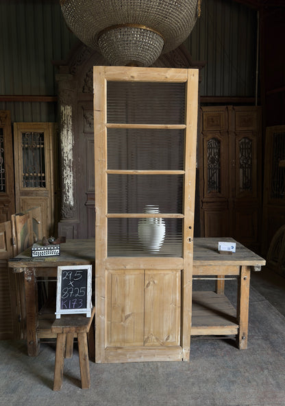 4 Lite Antique Glass Single Door - 29.5x87.25 K173