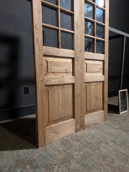 Handcrafted 8 Lite Glass French Doors - 48x80 - N212