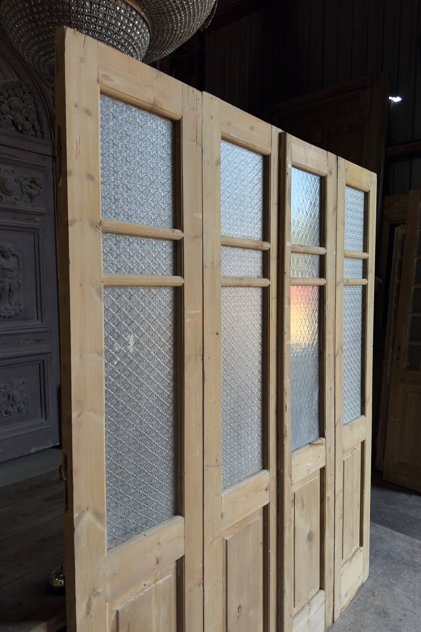 Antique Bi-Fold French Glass Doors - 70x85.25 - L215