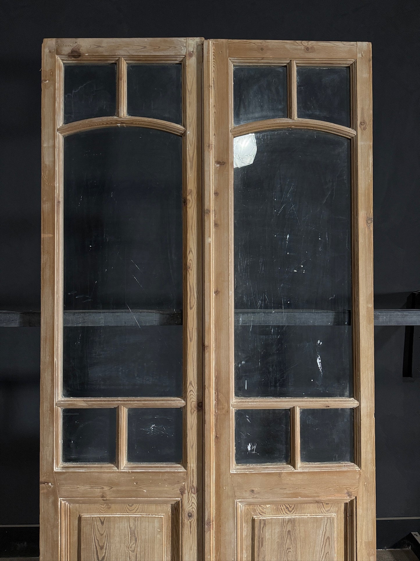 Antique Glass 2 Lite French Doors - 43.75x96.75 - N488