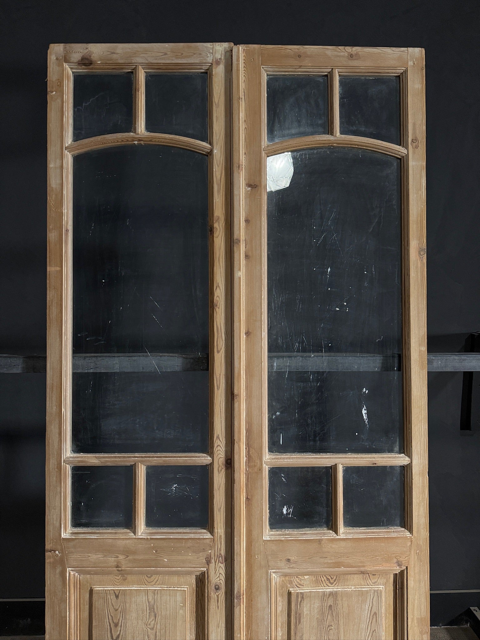 Antique Glass 2 Lite French Doors - 43.75x96.75 - N488