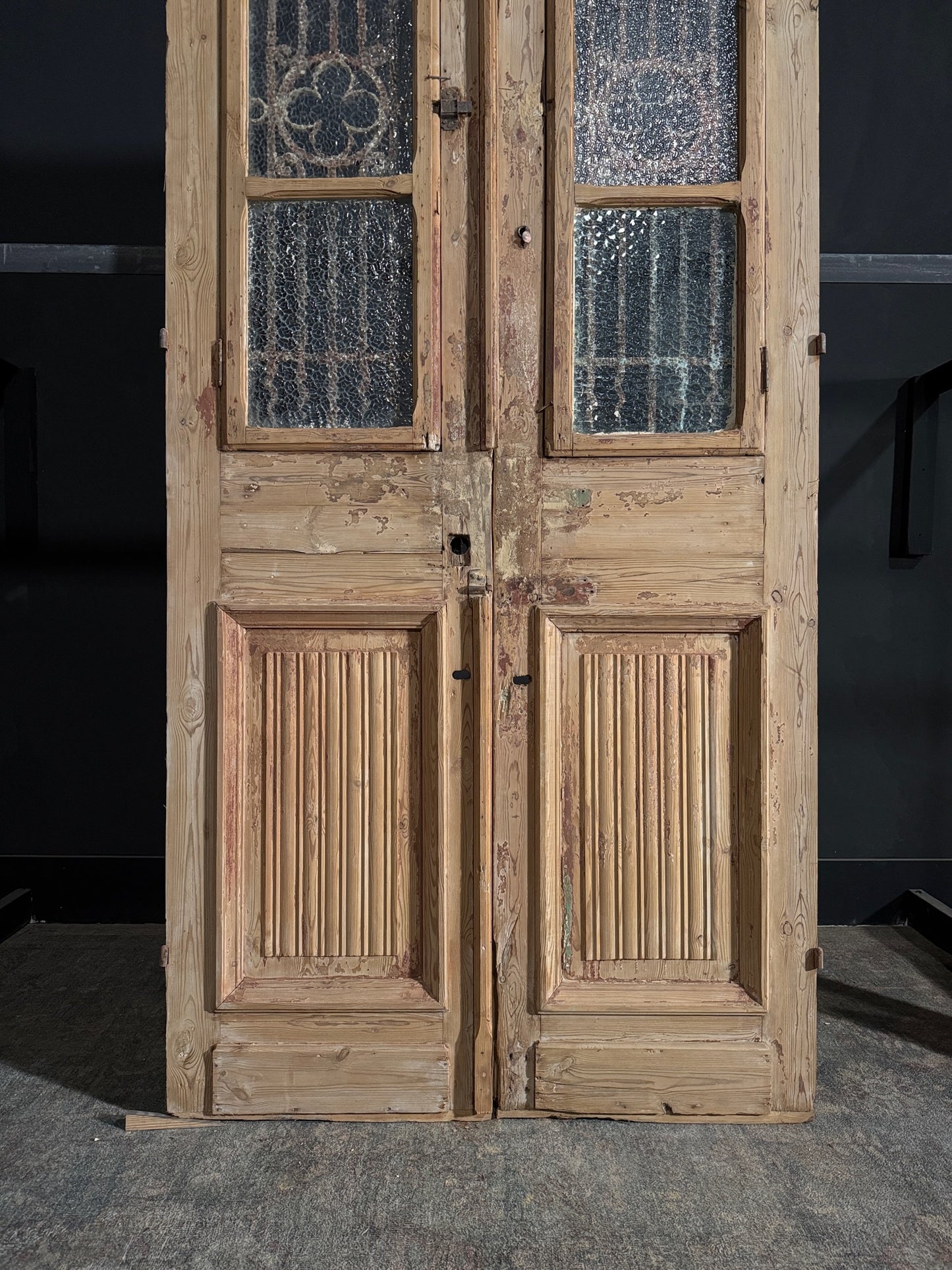 Antique Iron French Doors - 44x100.75 - N105