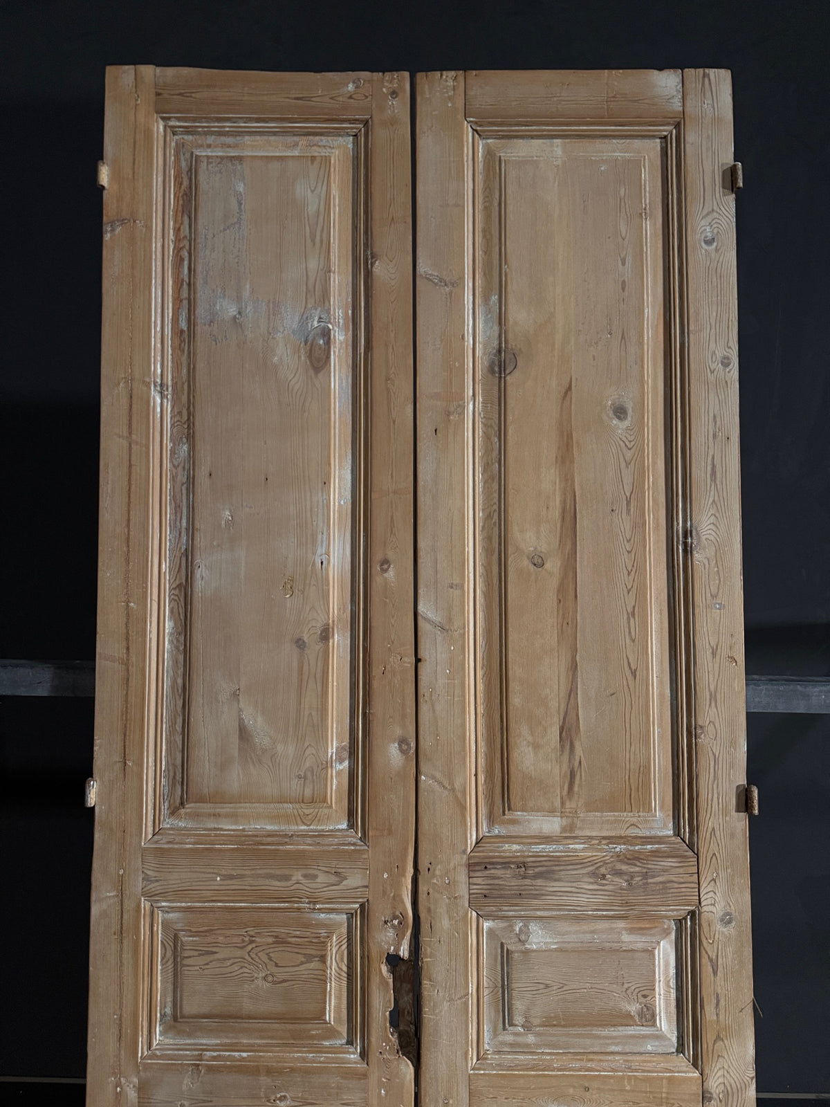 Antique 3 Panel Solid Double Doors - 40.5x99 - N525