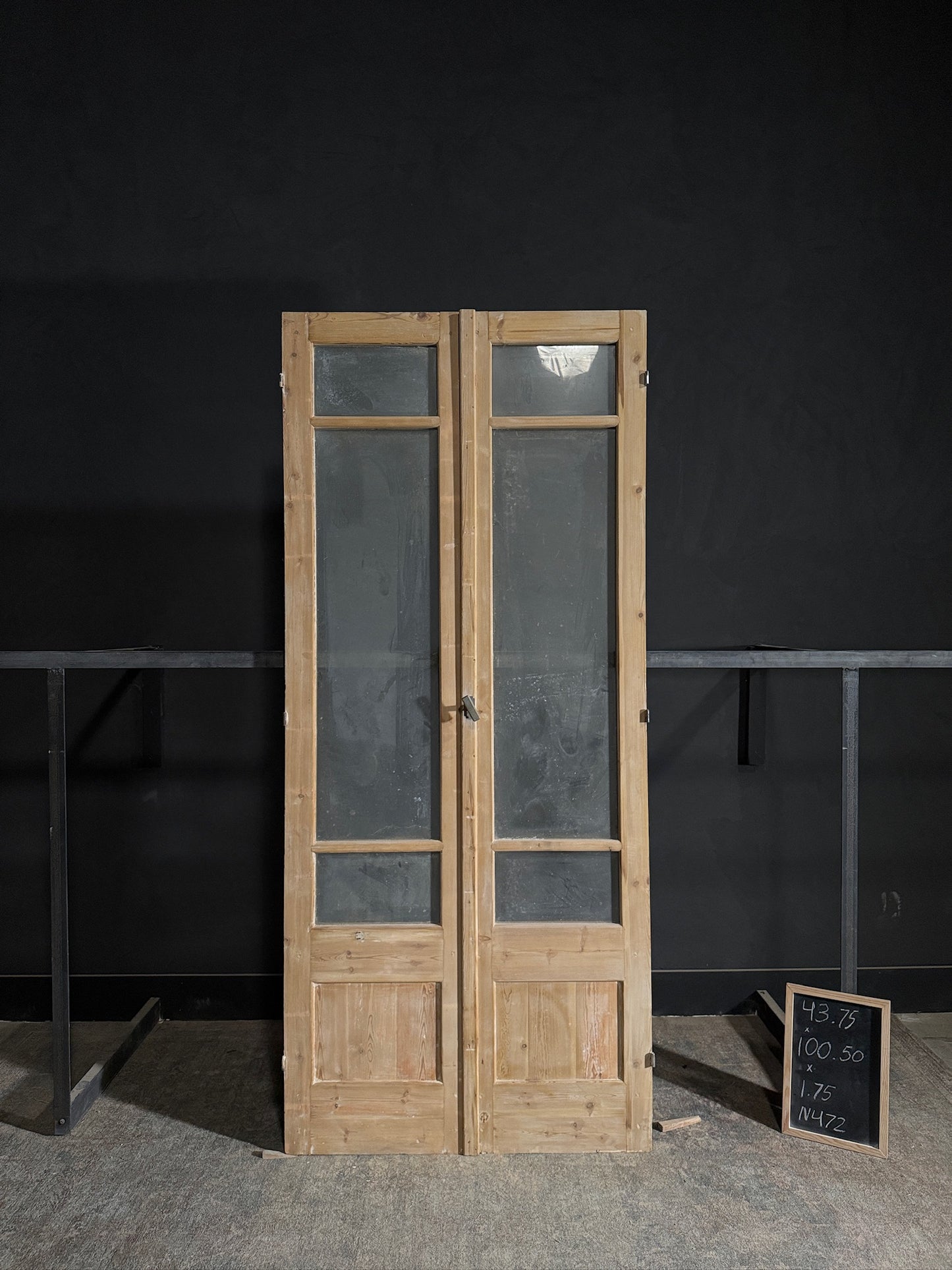 Antique Glass 2 Lite French Doors - 43.75x100.5 - N472