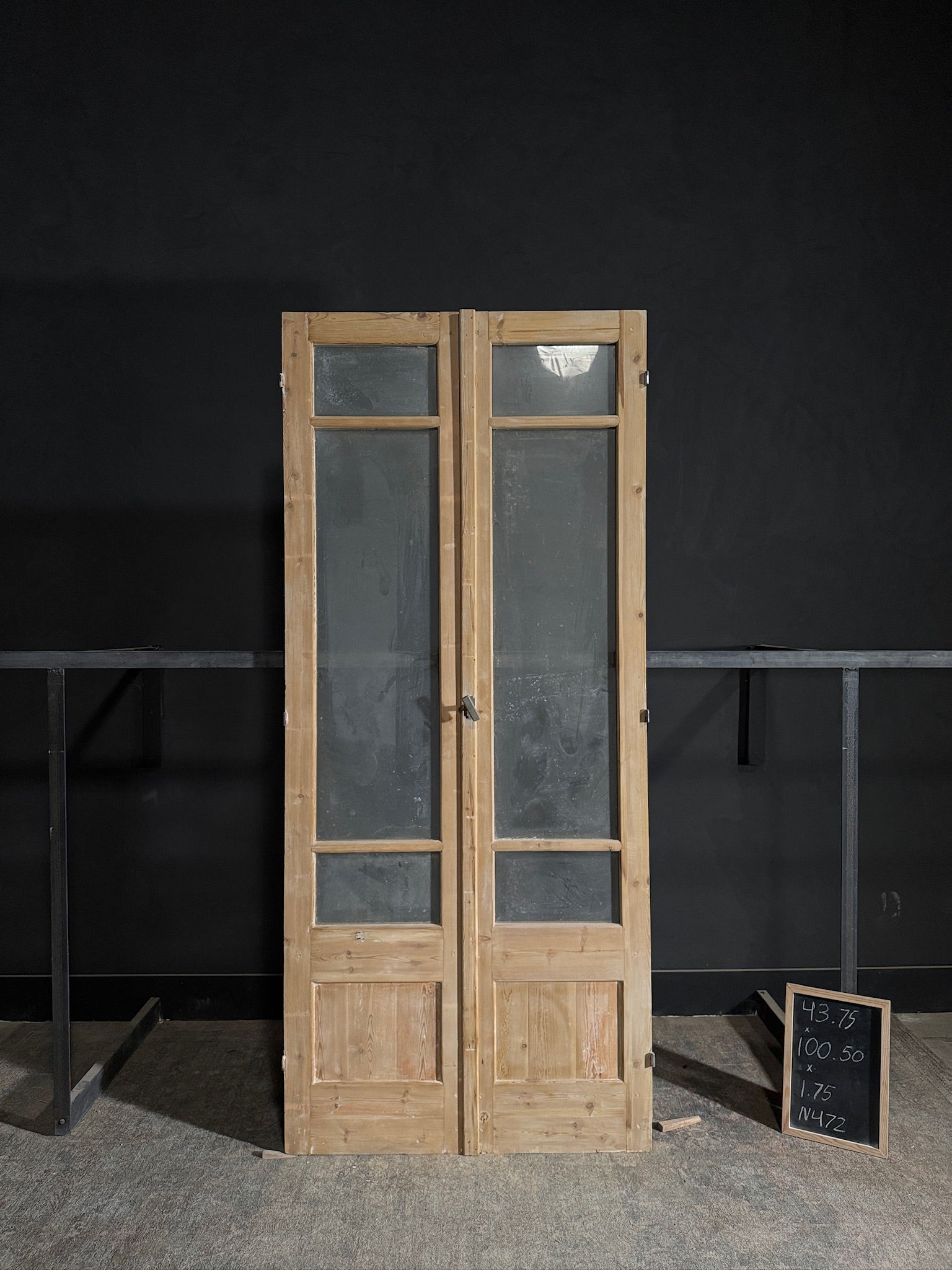 Antique Glass 2 Lite French Doors - 43.75x100.5 - N472