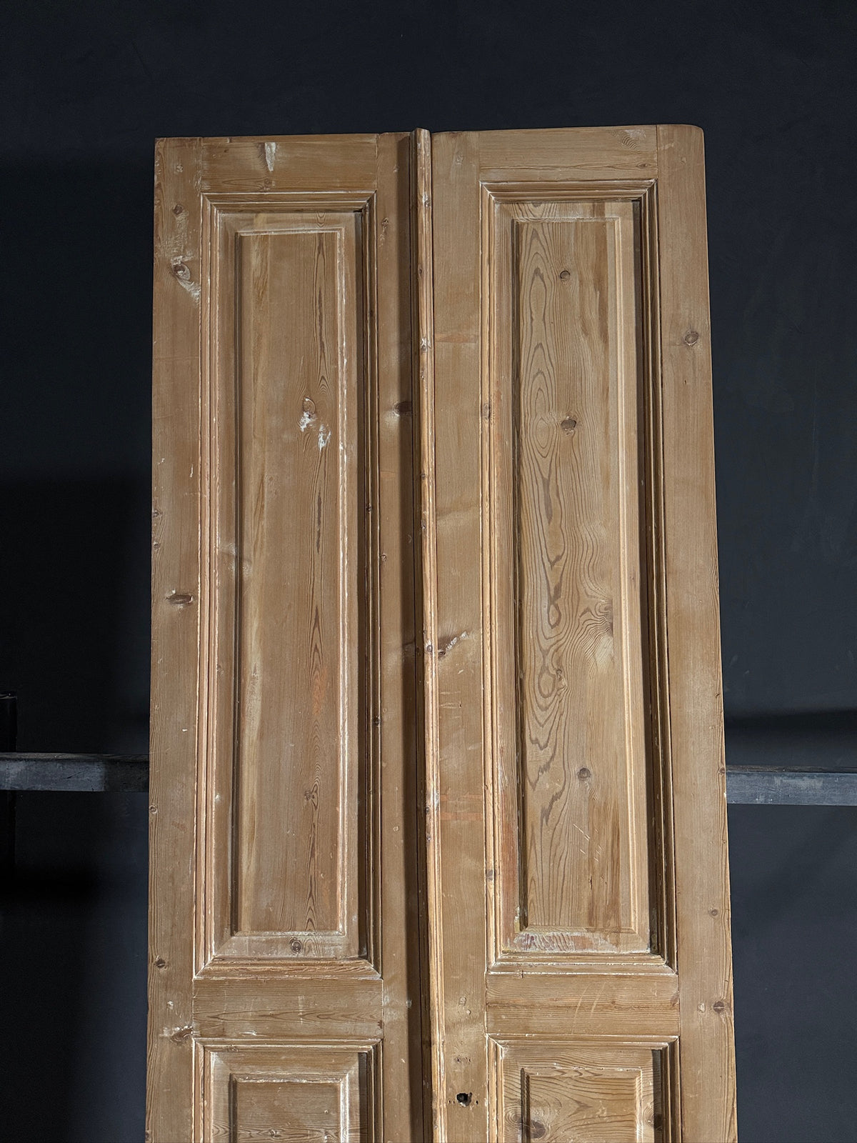 Antique 3 Panel Solid Double Doors - 34.75x99.5 - N599
