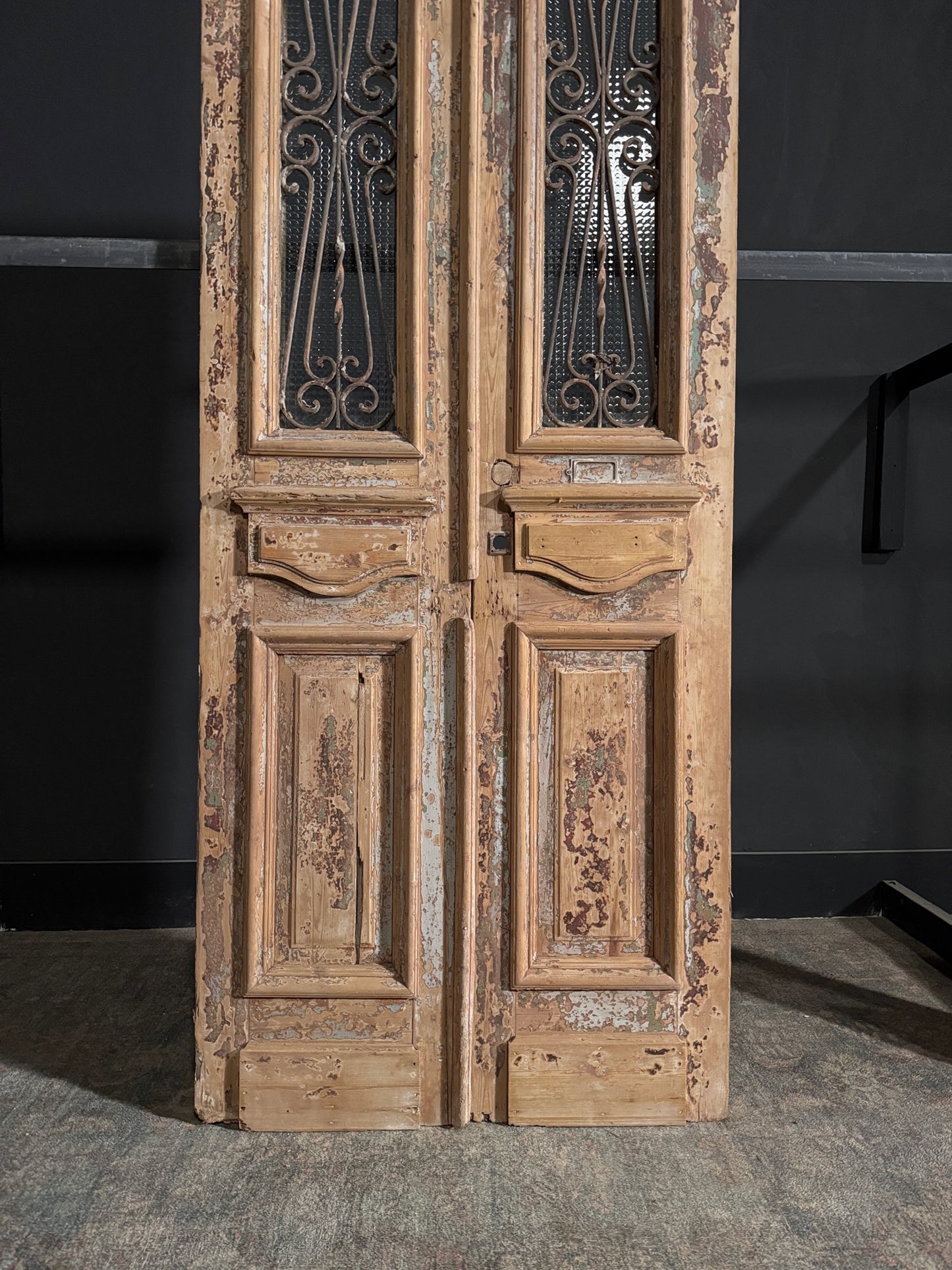 Antique Iron French Doors - 38x94.5 - N104