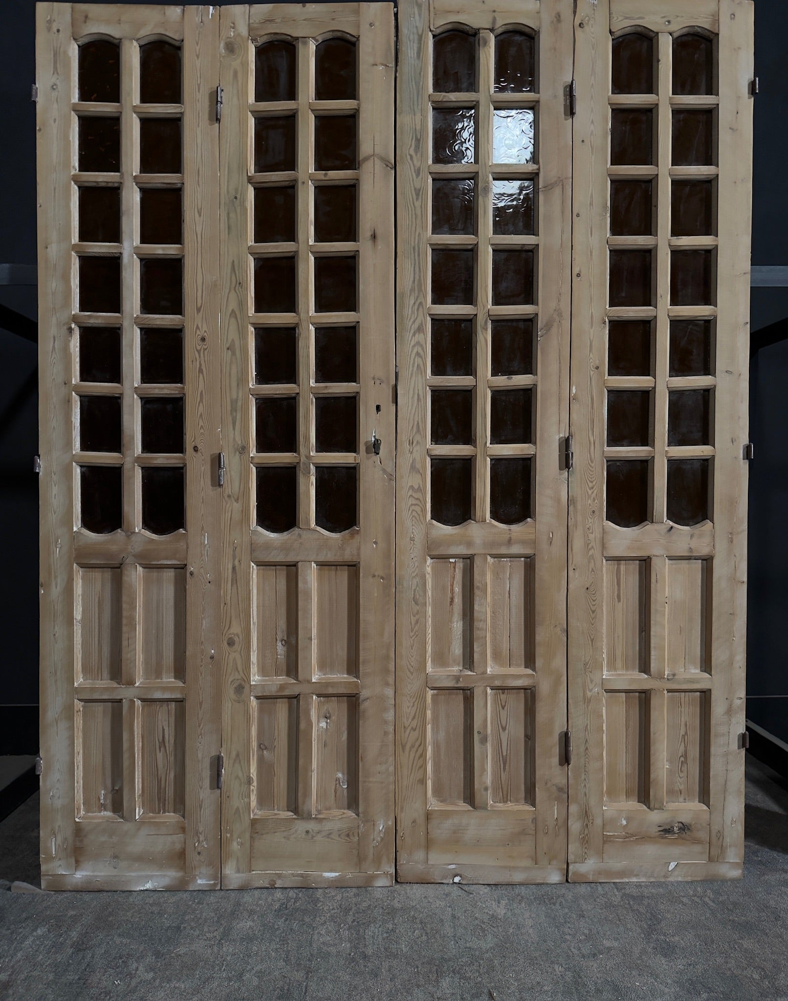 Antique Obscured Glass 14 Lite Bi-Fold Doors - 67.5x84 - N375