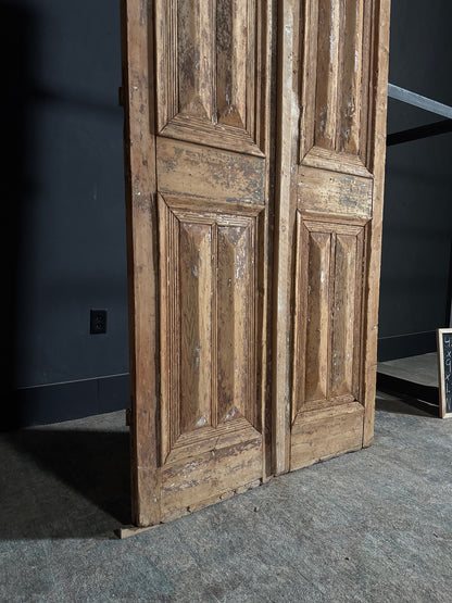 Antique 2 Panel Solid Double Doors - 42.75x92.5 - N123
