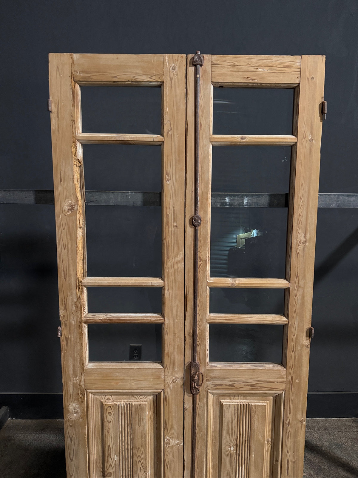Antique Fluted 4 Lite French Doors - 35.5x77 - N683