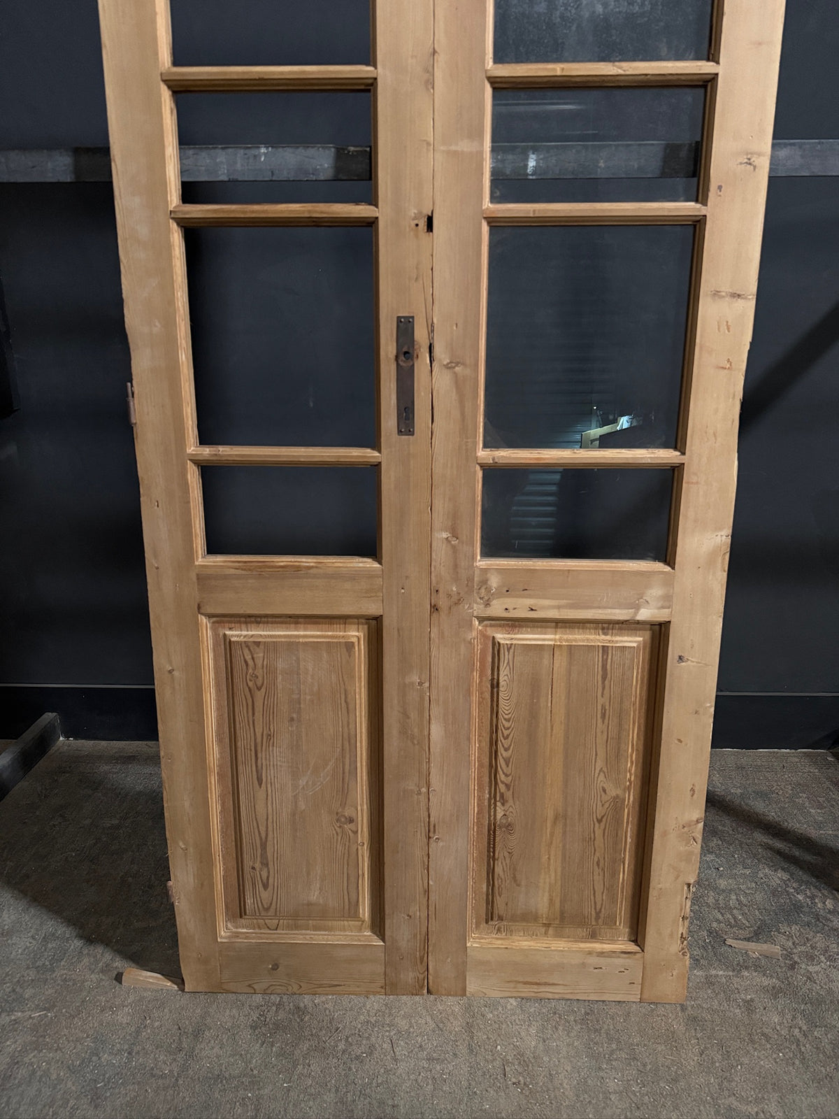 Antique Glass 5 Lite French Doors - 38.5x88.75 - N679