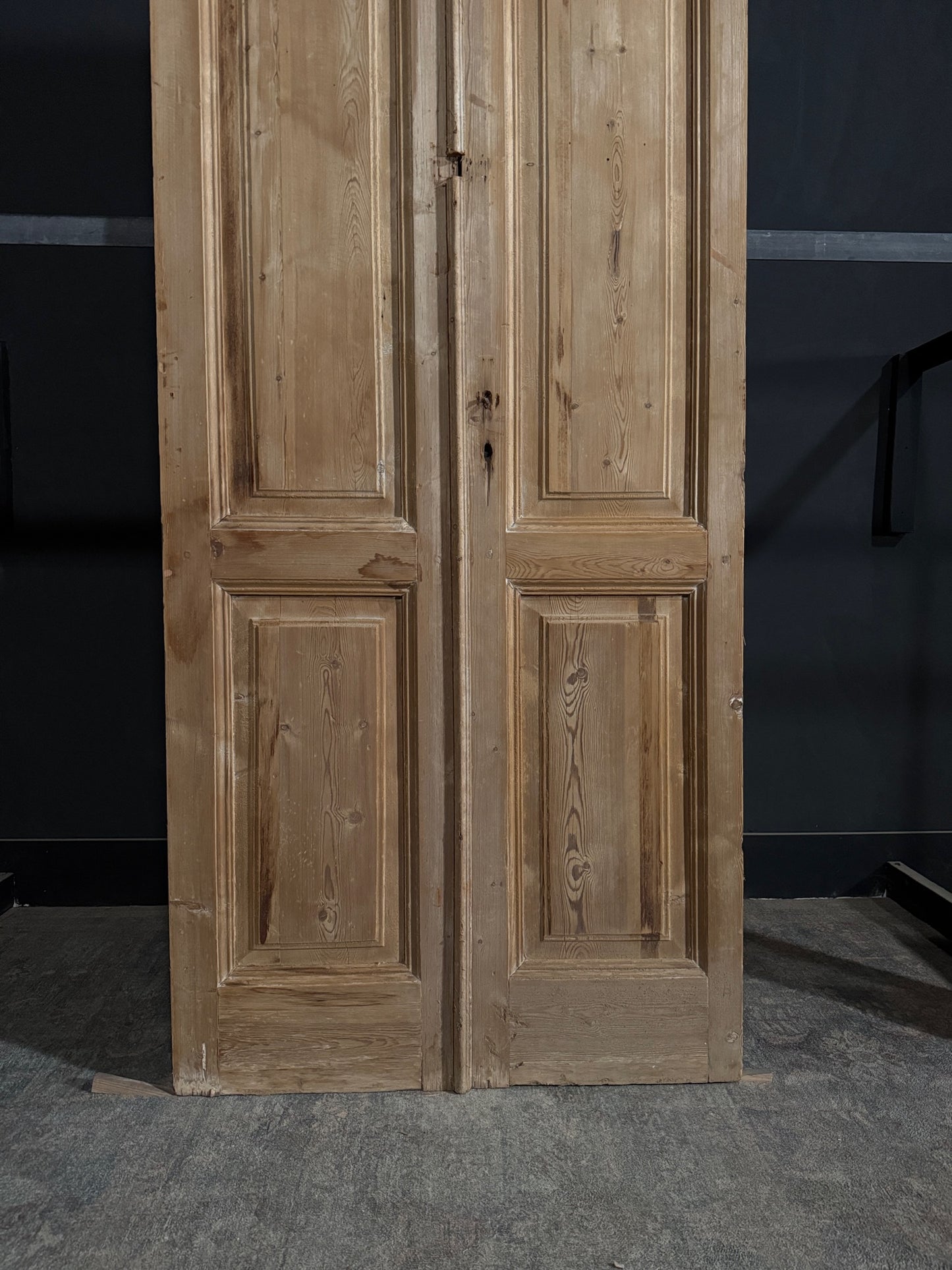 Antique 3 Panel Solid Double Doors - 39.5x106.25 - N385