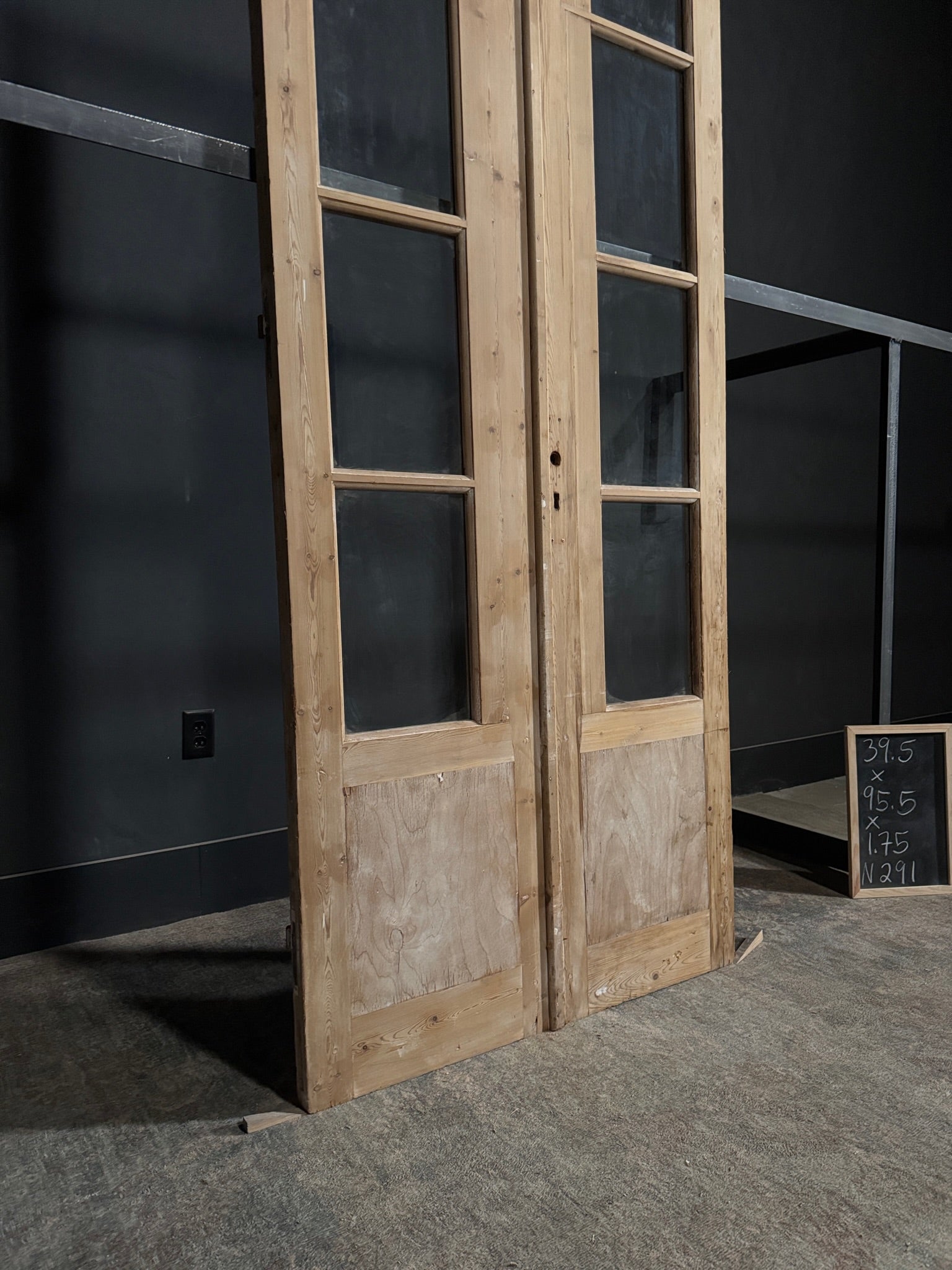Antique Glass French Doors - 39.5x95.5 - N291