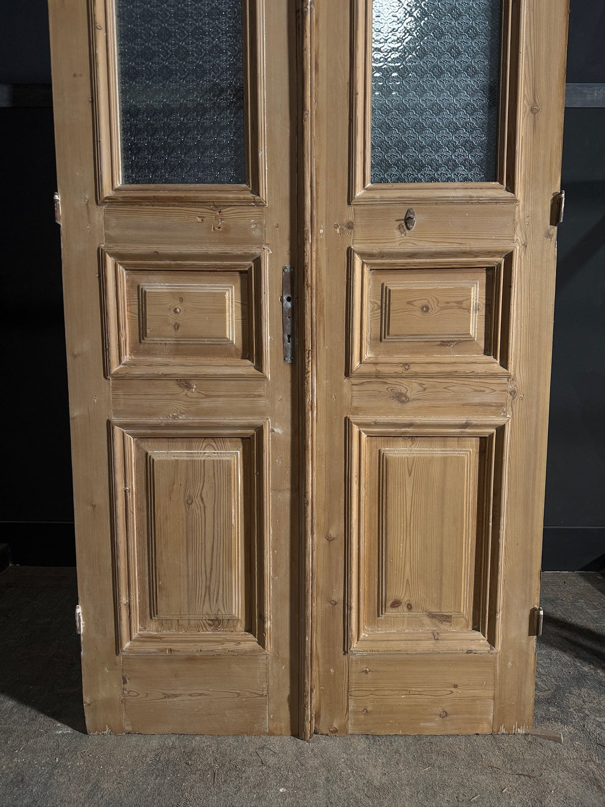 Antique Obscured Glass 1 Lite French Doors - 43x94.5 - N660