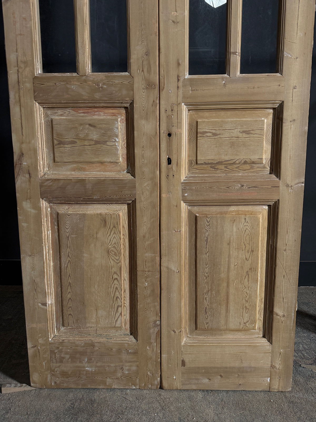Antique Glass 6 Lite French Doors - 40x95.5 - N673