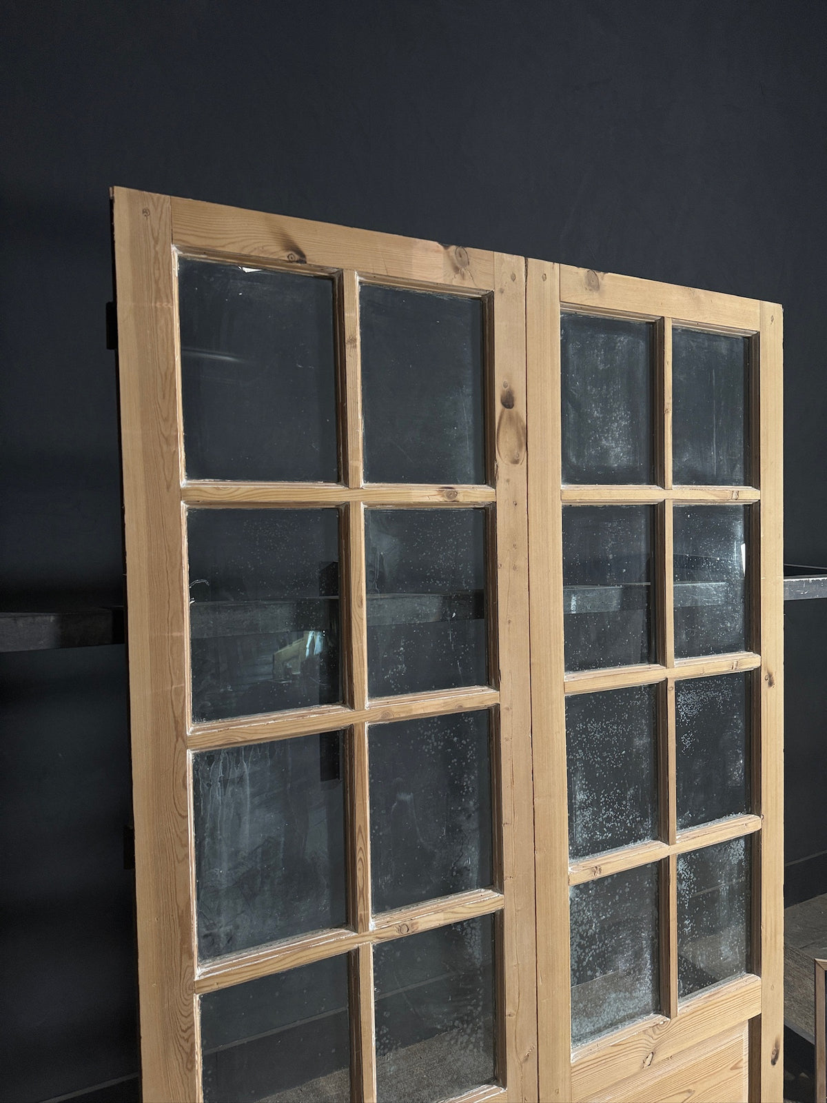 Antique Glass 8 Lite French Doors - 55.5x84 - N655