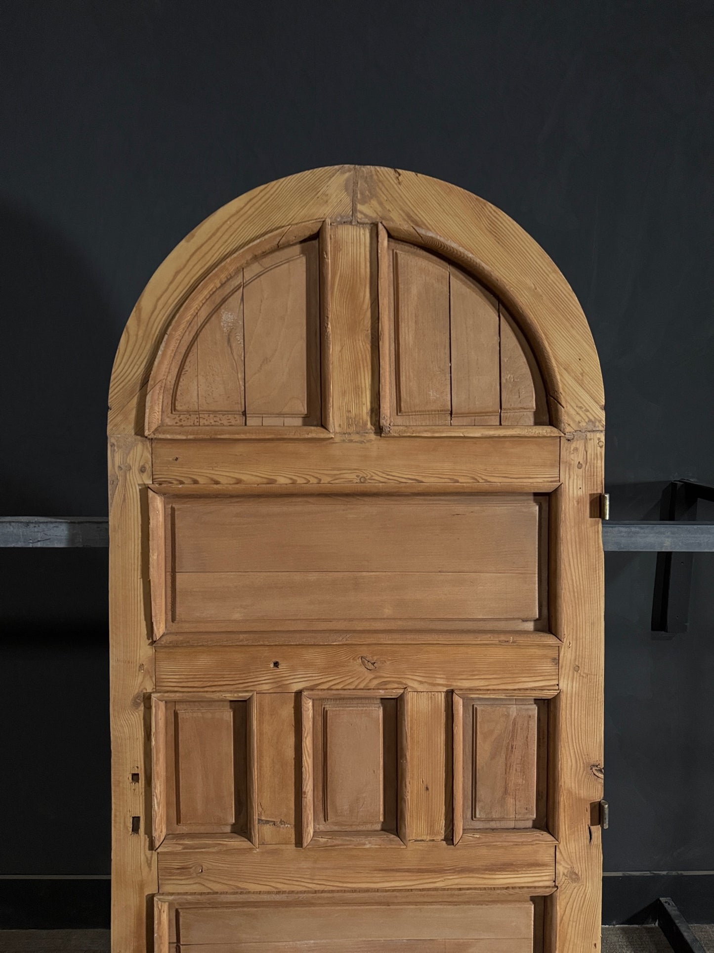 Antique 10 Panel Arched Solid Single Door - 36.5x85 - N504