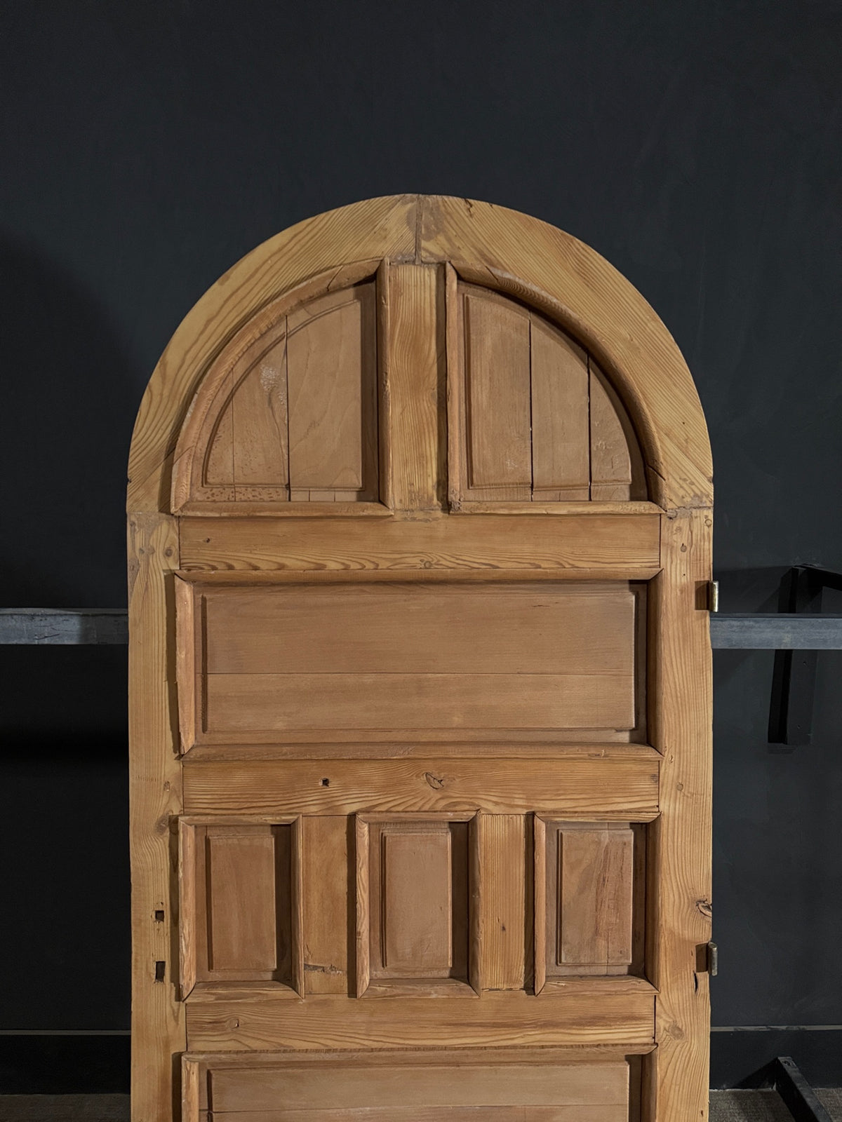 Antique 10 Panel Arched Solid Single Door - 36.5x85 - N504