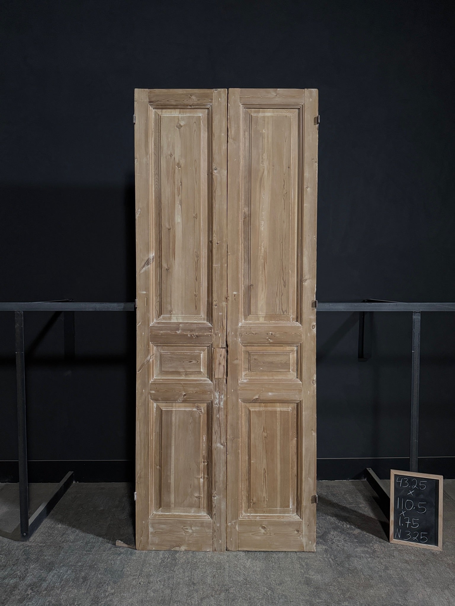 Antique Solid Double Doors - 43.25x110.5 - N325