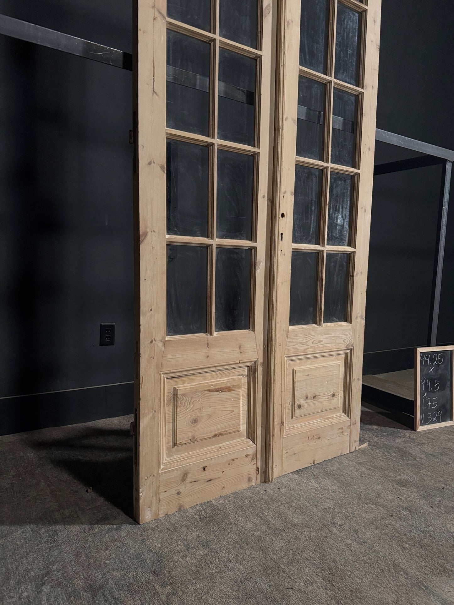 Antique Glass 10 Lite French Doors - 44.25x94.5 - N329