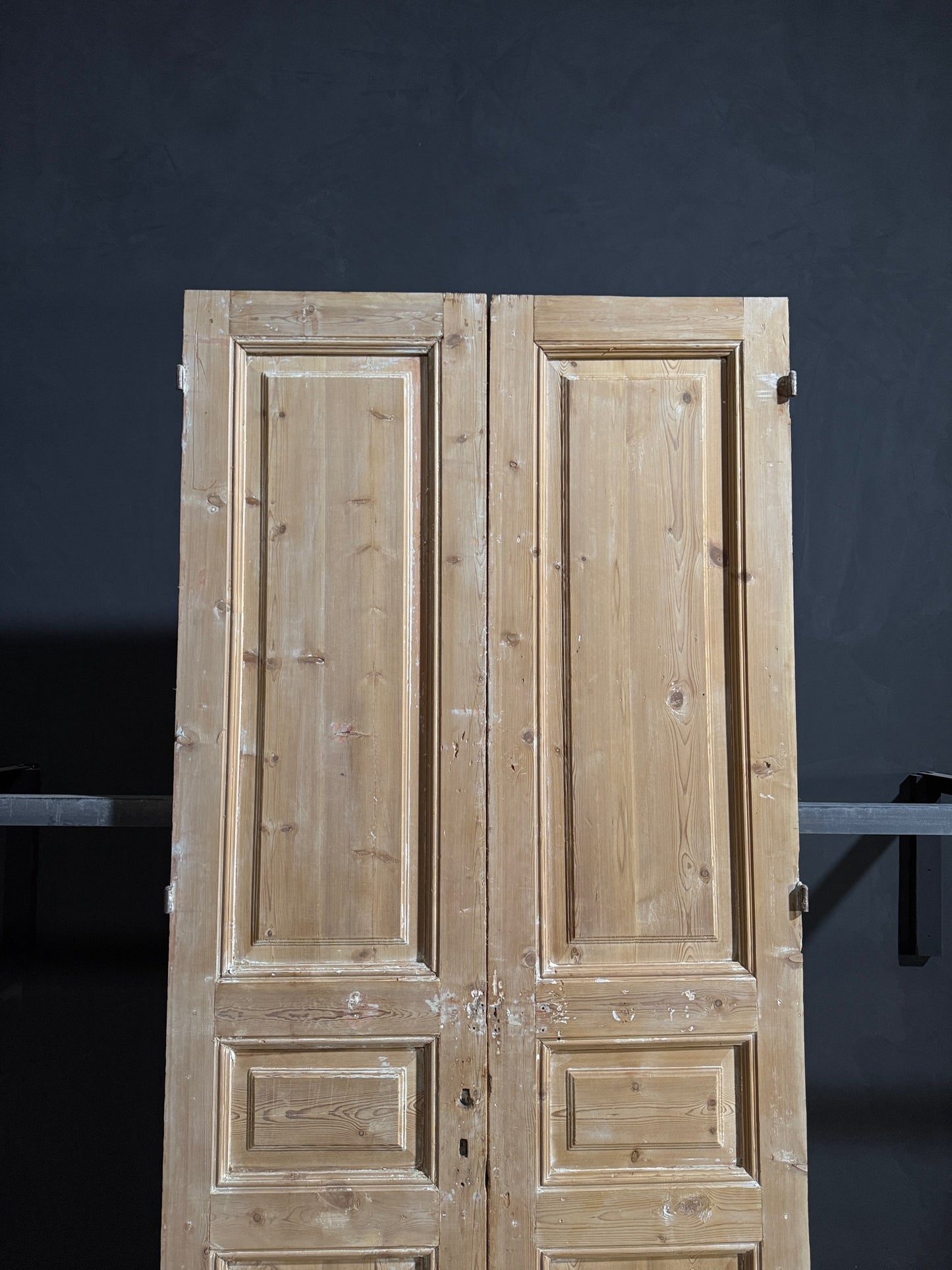 Antique 3 Panel Solid Double Doors - 42.75x96 - N184