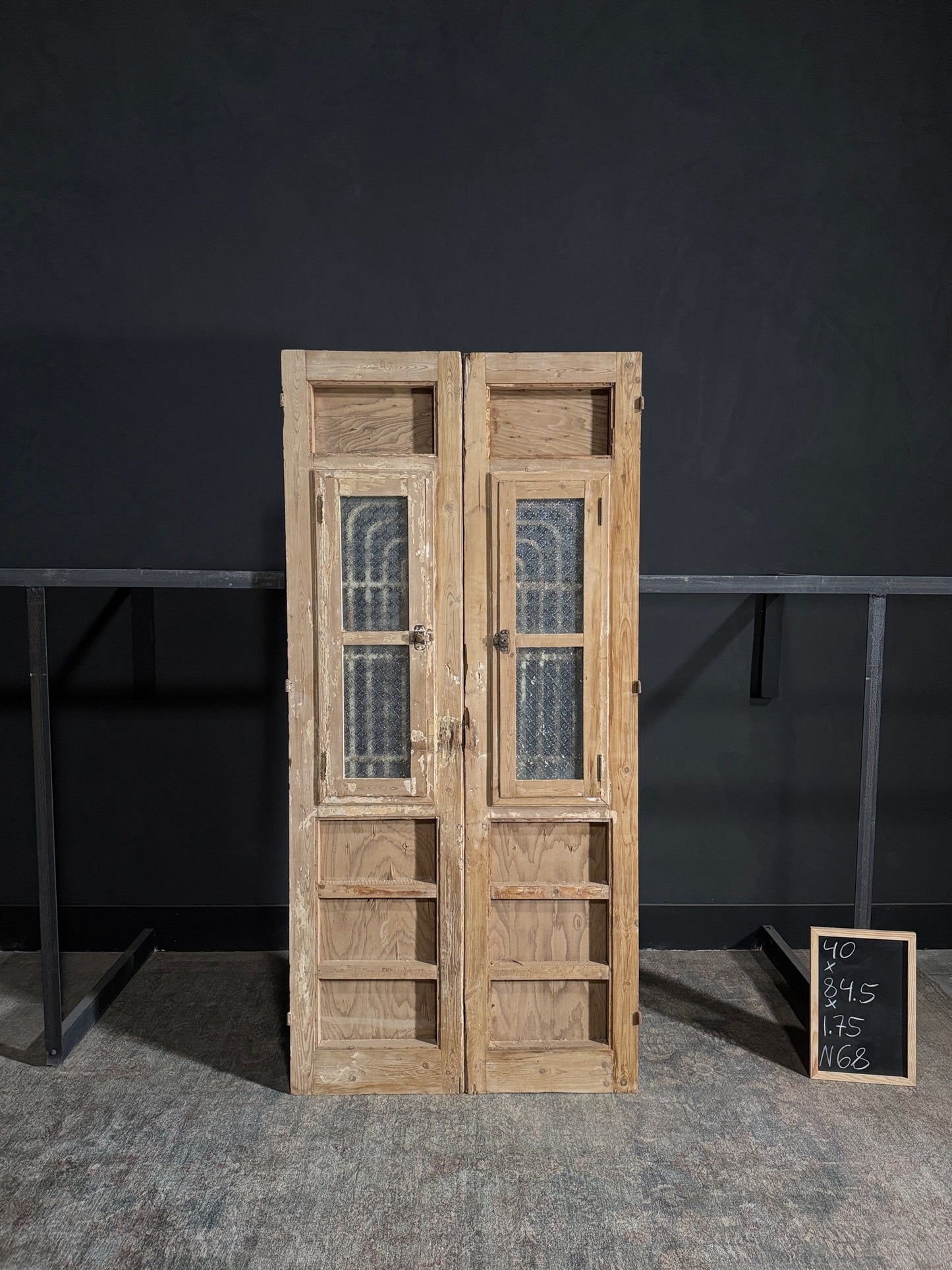 Antique Iron French Doors - 40x84.5 - N68