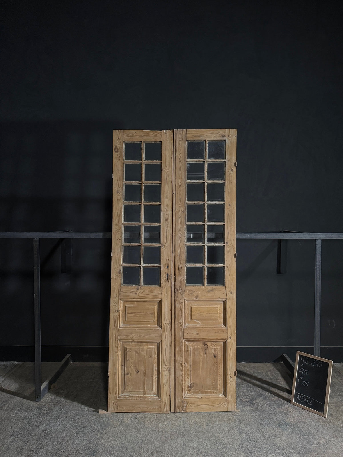 Antique Glass 14 Lite French Doors - 42.5x95 - N542