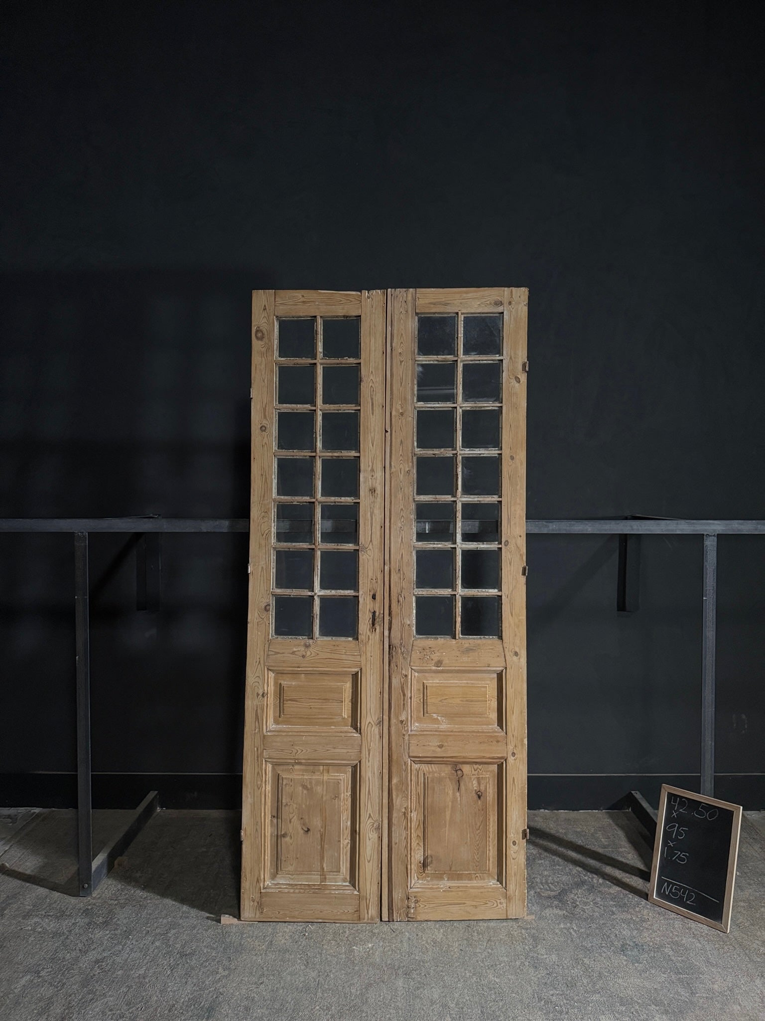 Antique Glass 14 Lite French Doors - 42.5x95 - N542