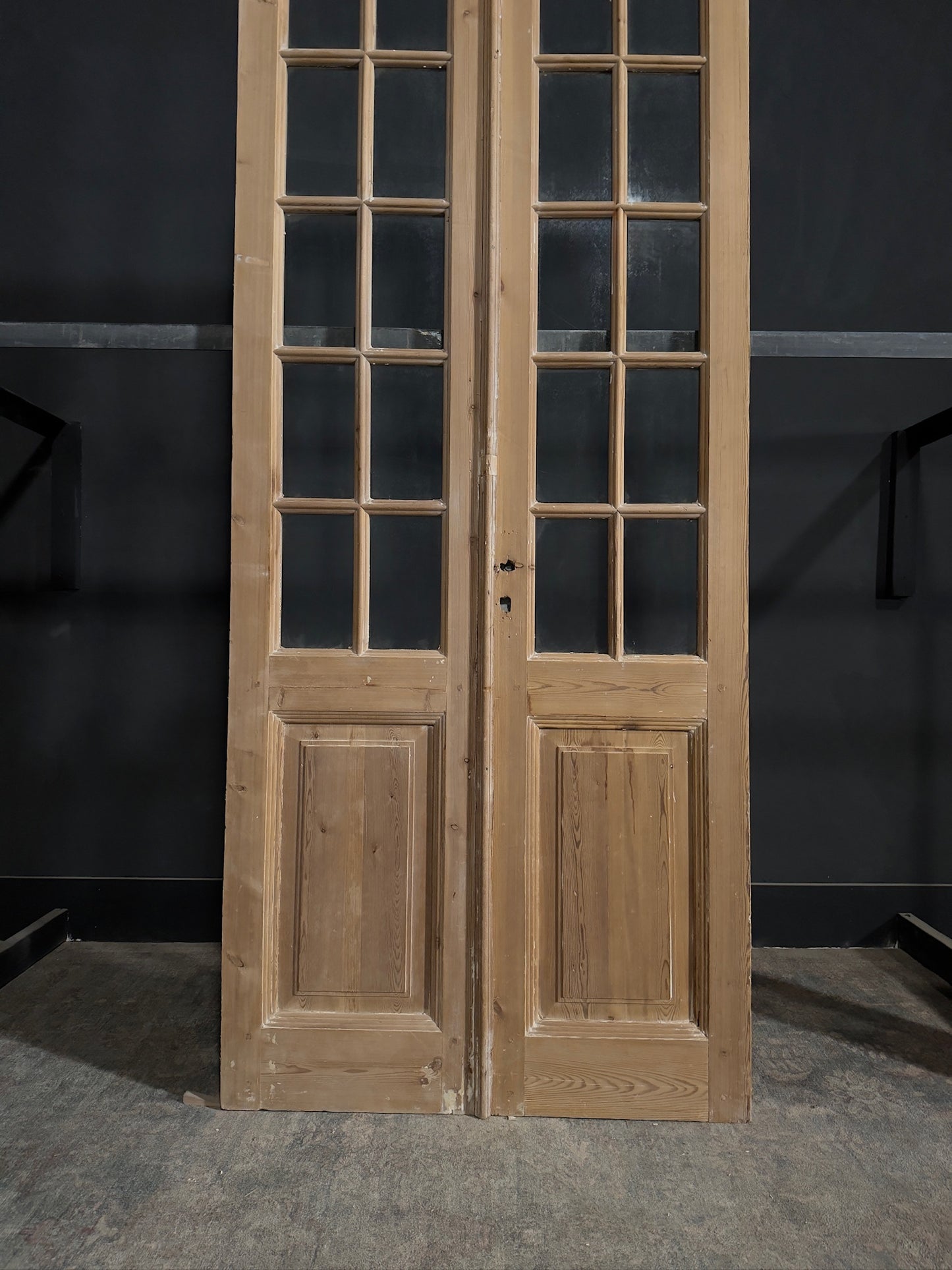 Antique Glass 10 Lite French Doors - 39.5x95.75 - N285