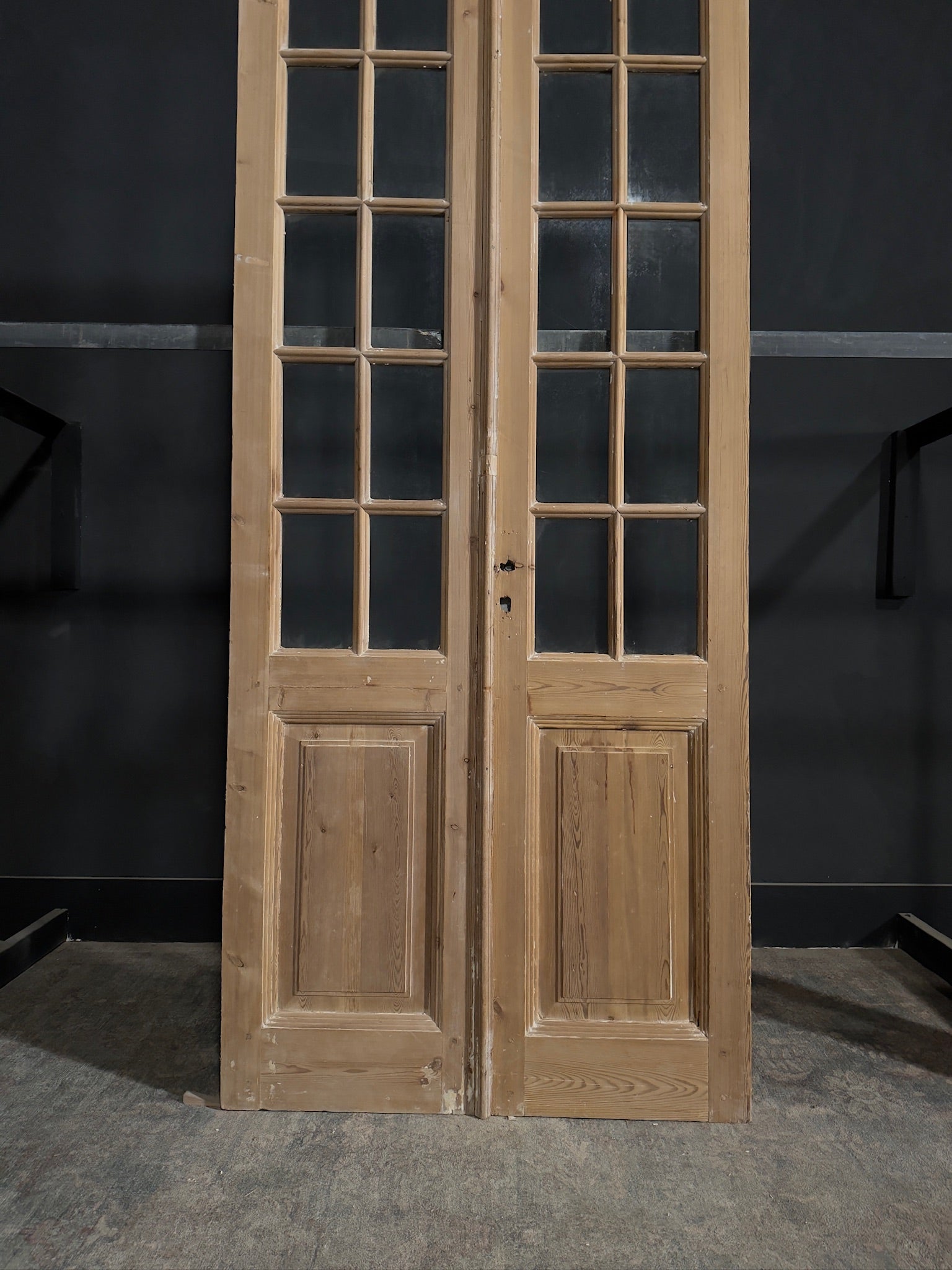 Antique Glass 10 Lite French Doors - 39.5x95.75 - N285
