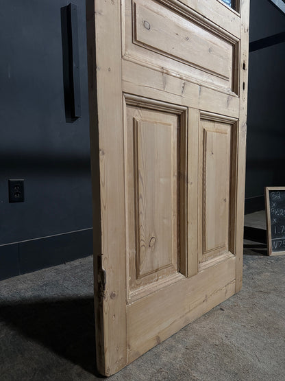 Antique Clear Glass Raised Panel Pantry Door - 32x94.25 - N758