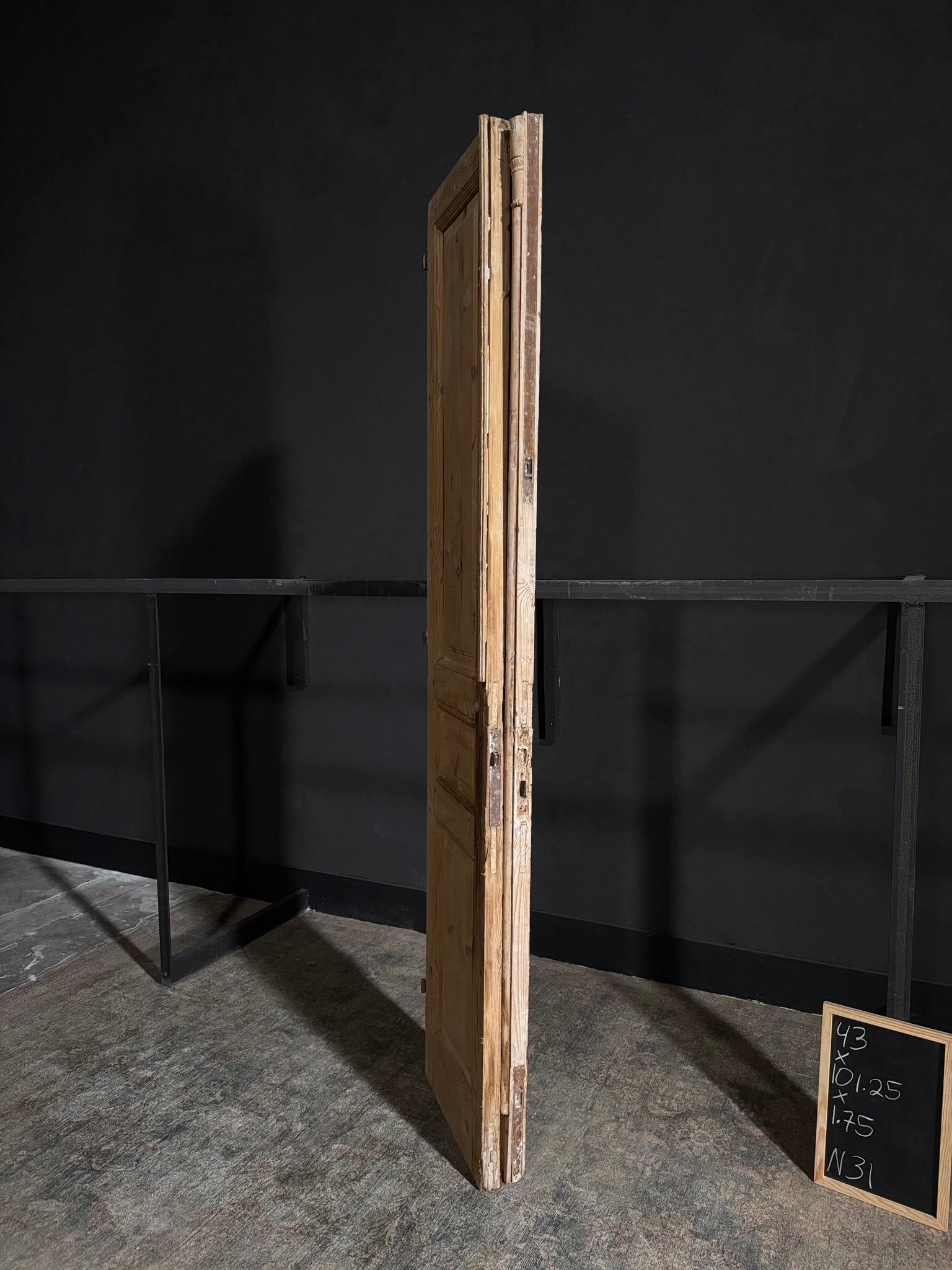 Antique 3 Panel Double Doors - 43x101.25 - N31